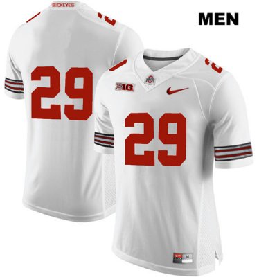 Men's NCAA Ohio State Buckeyes Marcus Hooker #29 College Stitched No Name Authentic Nike White Football Jersey ZZ20Z42NG